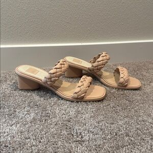 Dolce Vita Braided Tan Block Heel Sandals